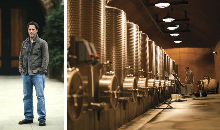 Abreu Vineyards winemaker Brad Grimes outside the winery cave.